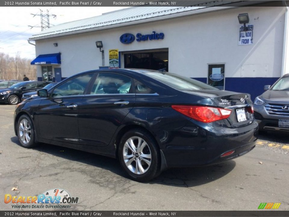 2012 Hyundai Sonata Limited Pacific Blue Pearl / Gray Photo #6