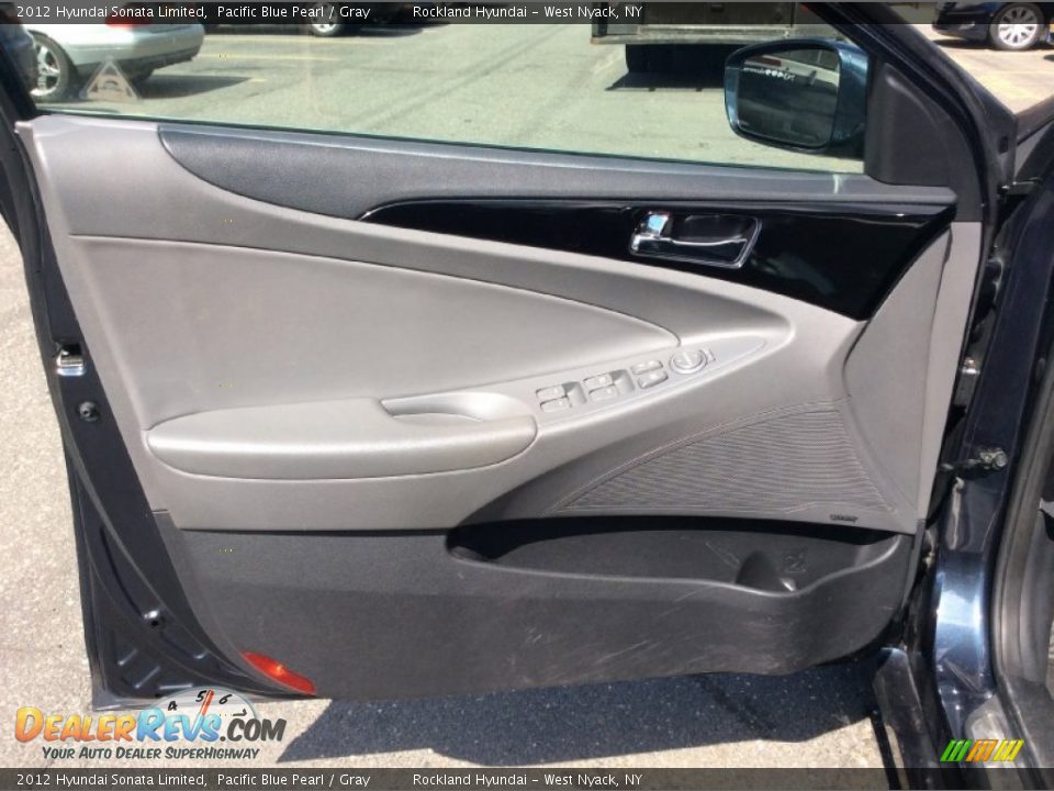 2012 Hyundai Sonata Limited Pacific Blue Pearl / Gray Photo #7