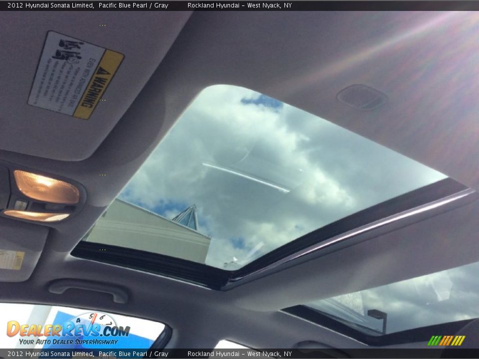 2012 Hyundai Sonata Limited Pacific Blue Pearl / Gray Photo #9