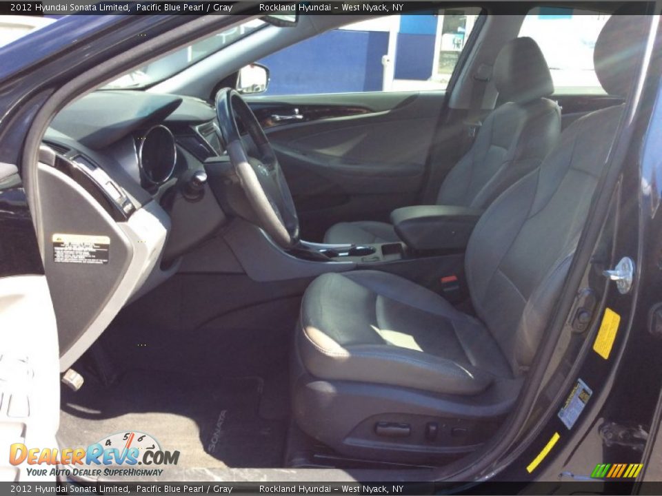 2012 Hyundai Sonata Limited Pacific Blue Pearl / Gray Photo #13