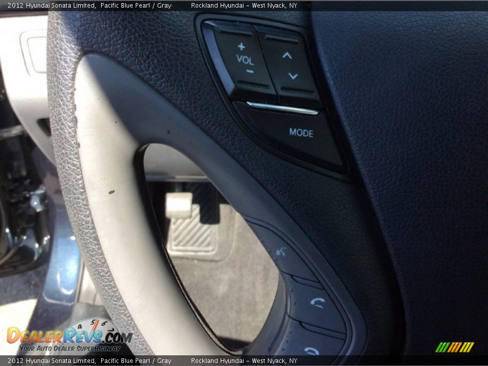 2012 Hyundai Sonata Limited Pacific Blue Pearl / Gray Photo #16