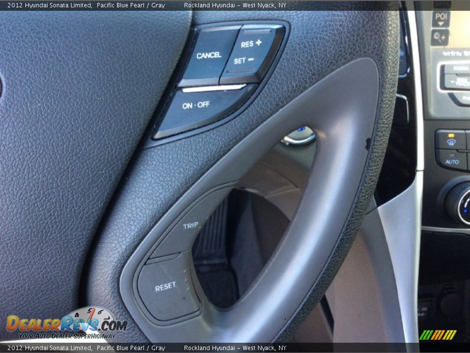 2012 Hyundai Sonata Limited Pacific Blue Pearl / Gray Photo #17