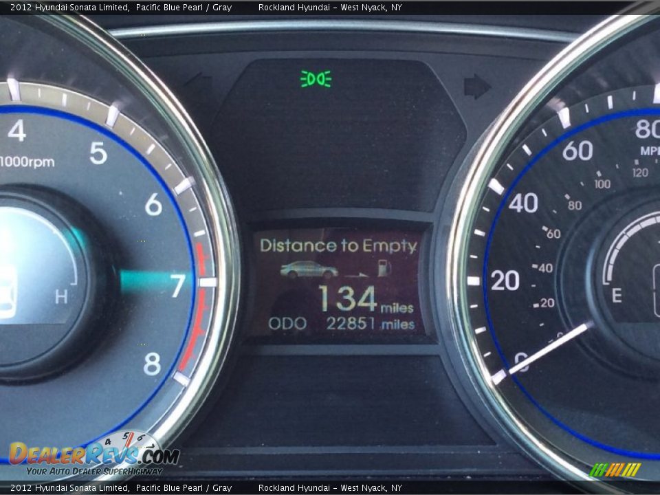 2012 Hyundai Sonata Limited Pacific Blue Pearl / Gray Photo #18