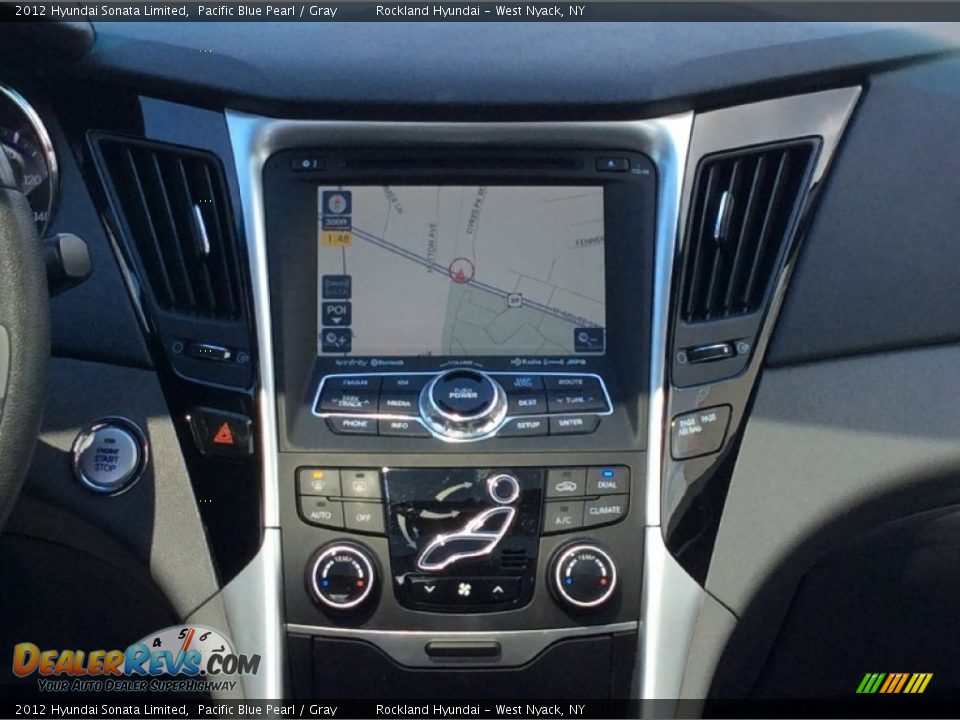 2012 Hyundai Sonata Limited Pacific Blue Pearl / Gray Photo #19