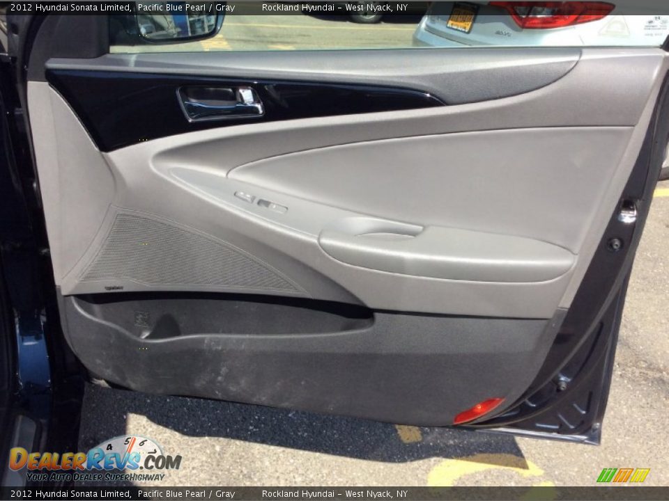 2012 Hyundai Sonata Limited Pacific Blue Pearl / Gray Photo #26