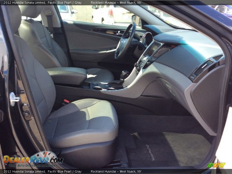 2012 Hyundai Sonata Limited Pacific Blue Pearl / Gray Photo #27