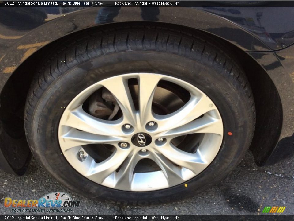 2012 Hyundai Sonata Limited Pacific Blue Pearl / Gray Photo #28