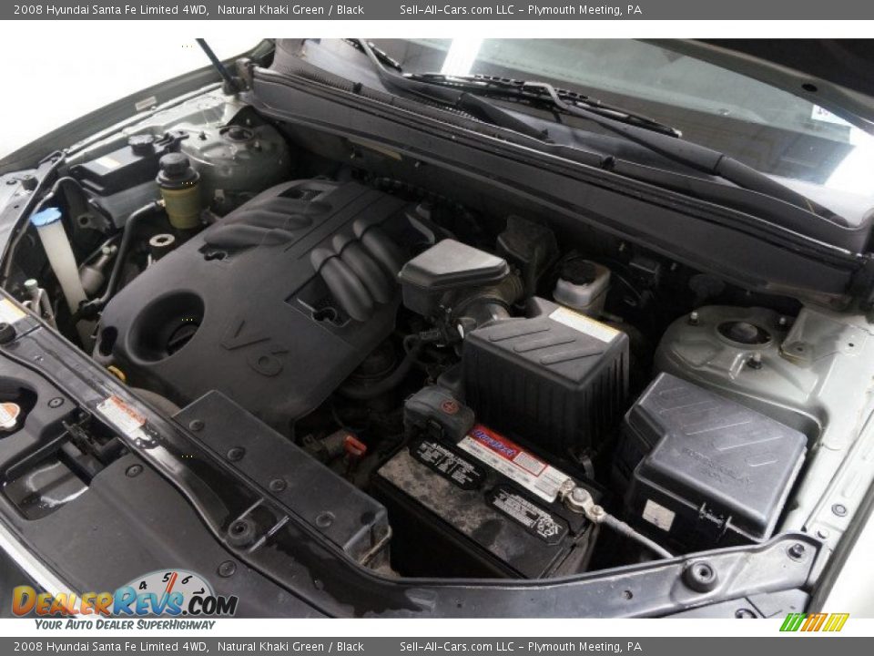 2008 Hyundai Santa Fe Limited 4WD Natural Khaki Green / Black Photo #34