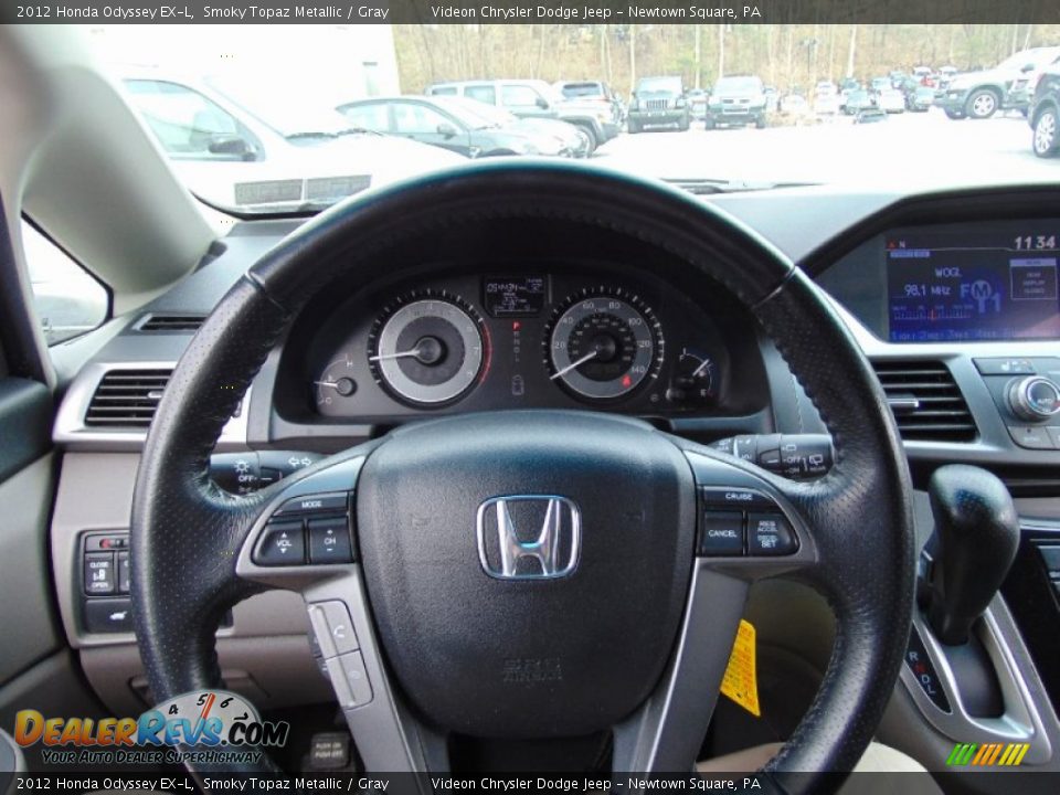 2012 Honda Odyssey EX-L Smoky Topaz Metallic / Gray Photo #35