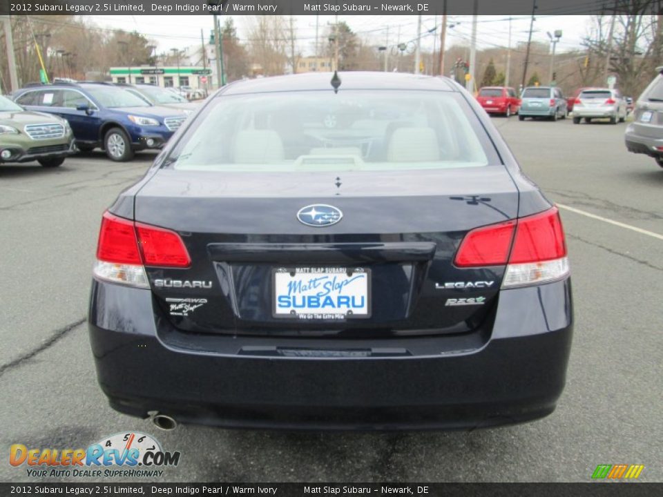 2012 Subaru Legacy 2.5i Limited Deep Indigo Pearl / Warm Ivory Photo #7