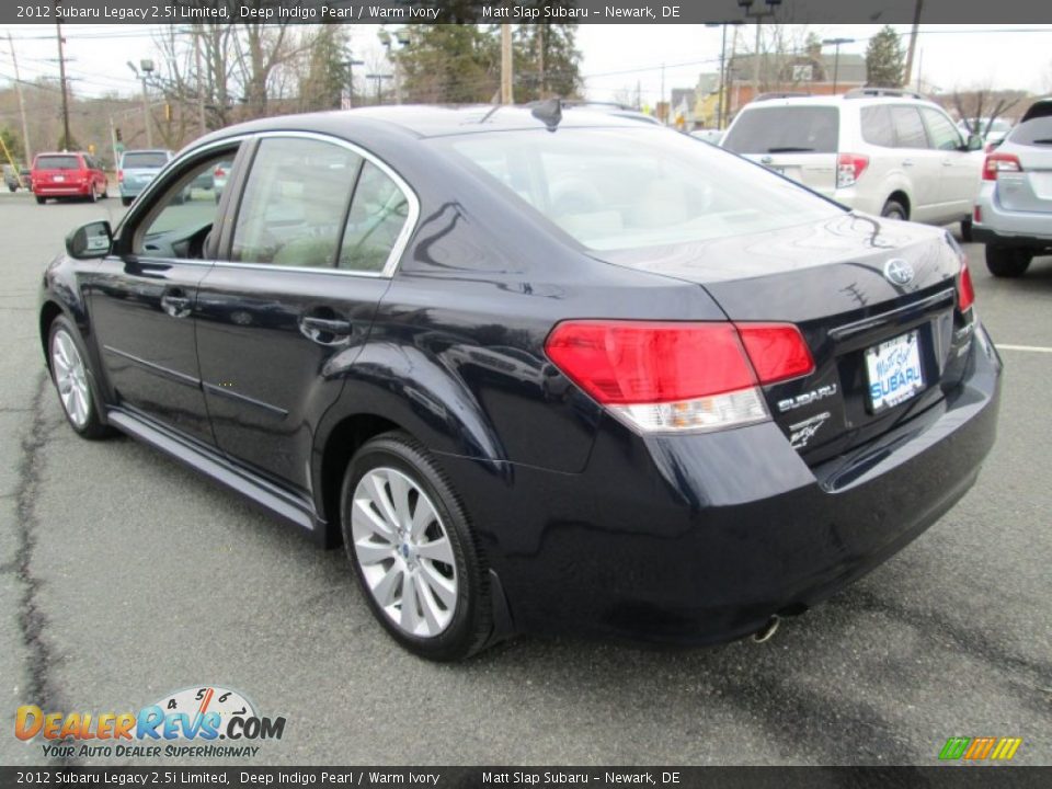 2012 Subaru Legacy 2.5i Limited Deep Indigo Pearl / Warm Ivory Photo #8