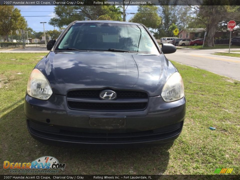 2007 Hyundai Accent GS Coupe Charcoal Gray / Gray Photo #5