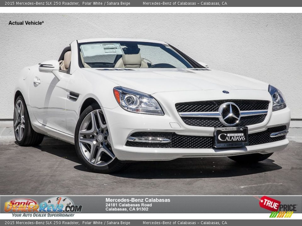 2015 Mercedes-Benz SLK 250 Roadster Polar White / Sahara Beige Photo #1