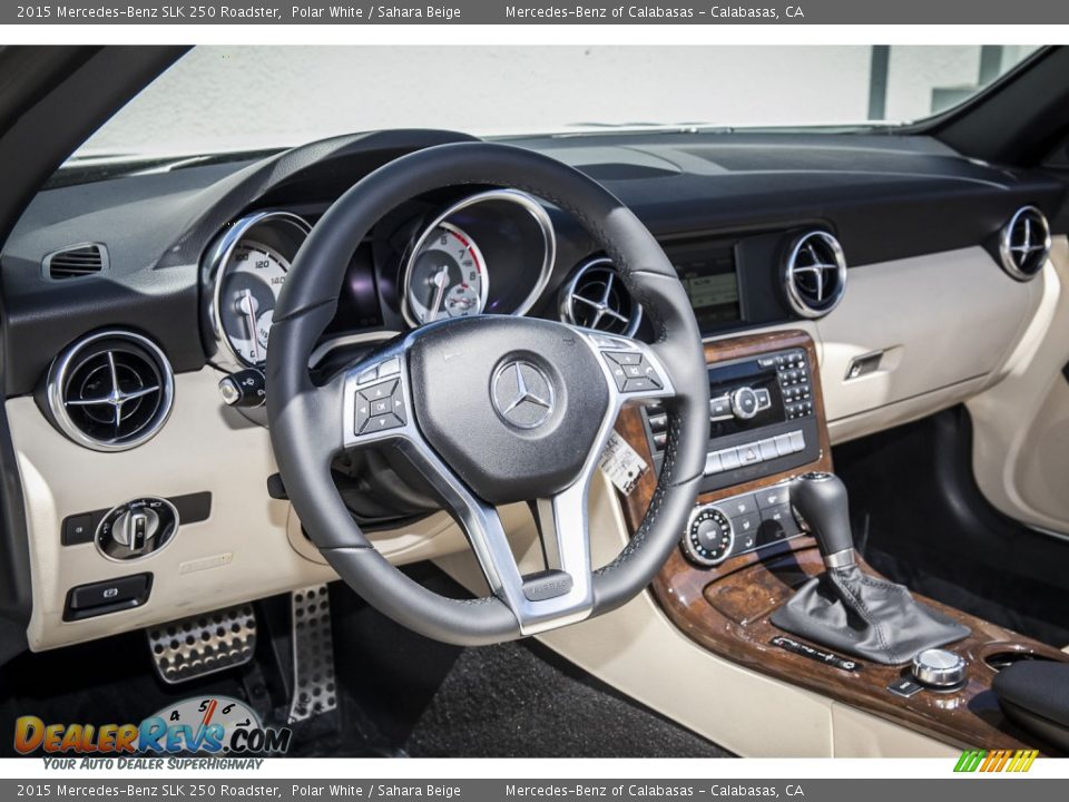 2015 Mercedes-Benz SLK 250 Roadster Polar White / Sahara Beige Photo #5