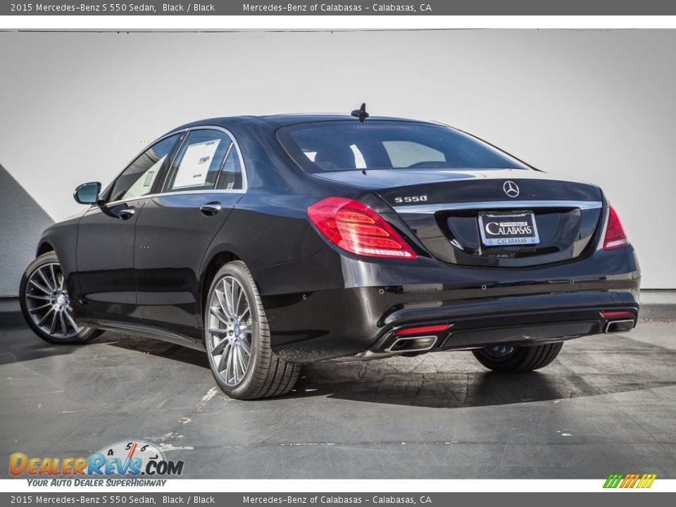 2015 Mercedes-Benz S 550 Sedan Black / Black Photo #2