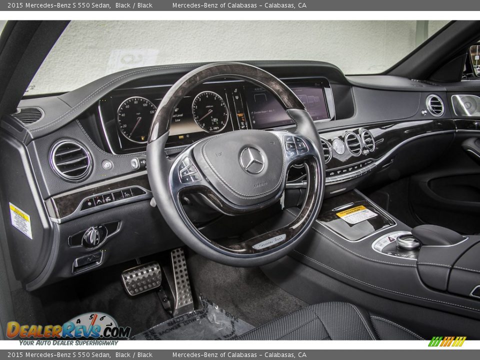 2015 Mercedes-Benz S 550 Sedan Black / Black Photo #5