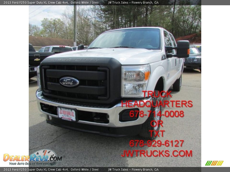 2013 Ford F250 Super Duty XL Crew Cab 4x4 Oxford White / Steel Photo #1
