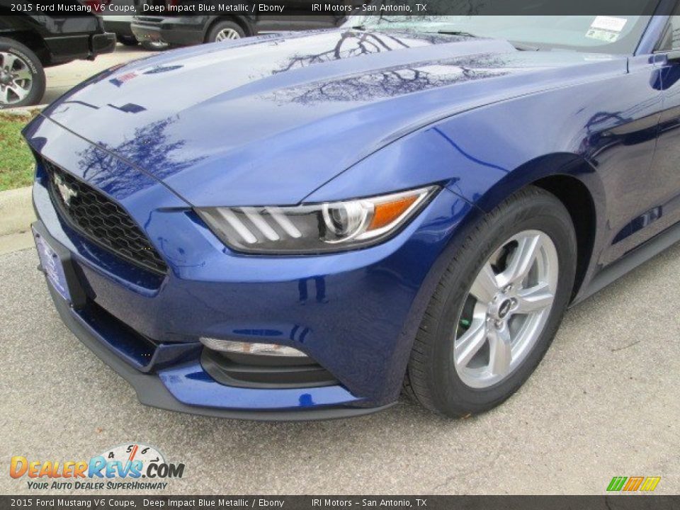 2015 Ford Mustang V6 Coupe Deep Impact Blue Metallic / Ebony Photo #6