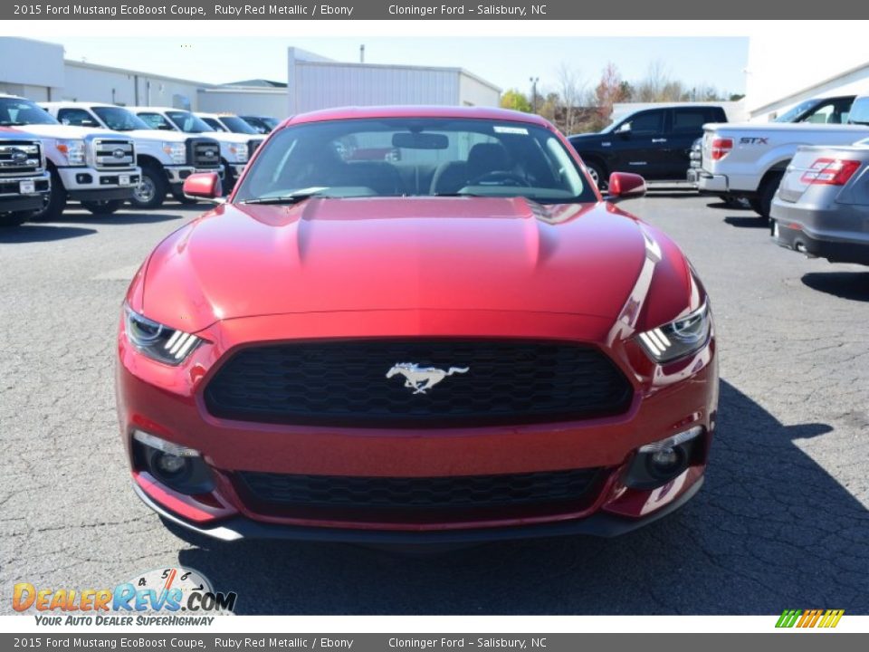 2015 Ford Mustang EcoBoost Coupe Ruby Red Metallic / Ebony Photo #4