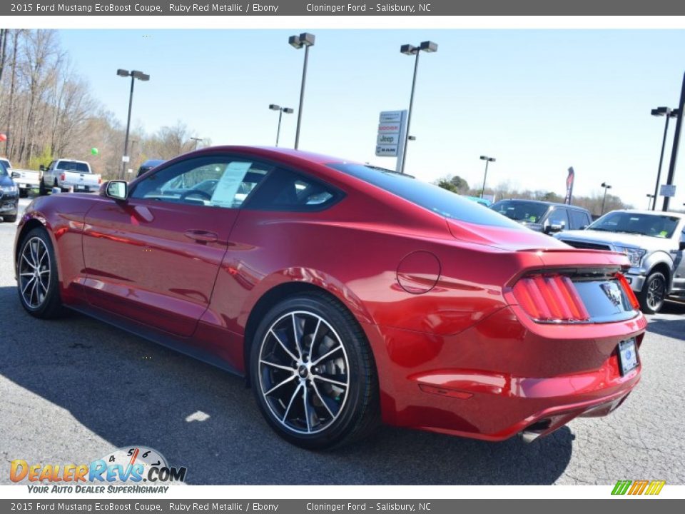2015 Ford Mustang EcoBoost Coupe Ruby Red Metallic / Ebony Photo #20