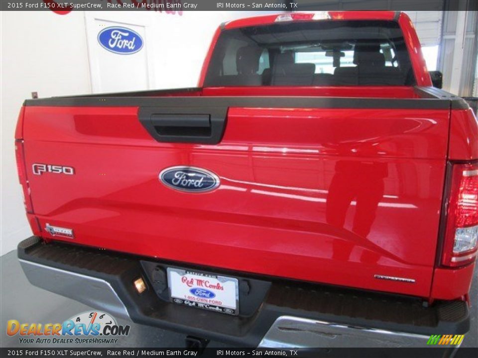 2015 Ford F150 XLT SuperCrew Race Red / Medium Earth Gray Photo #6
