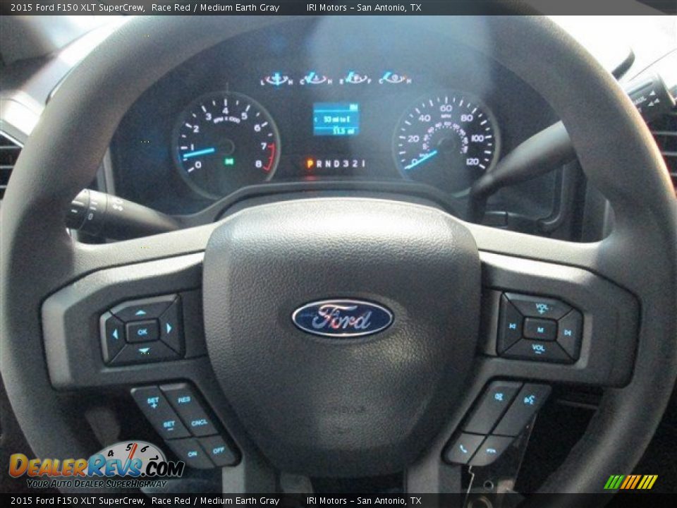 2015 Ford F150 XLT SuperCrew Race Red / Medium Earth Gray Photo #19