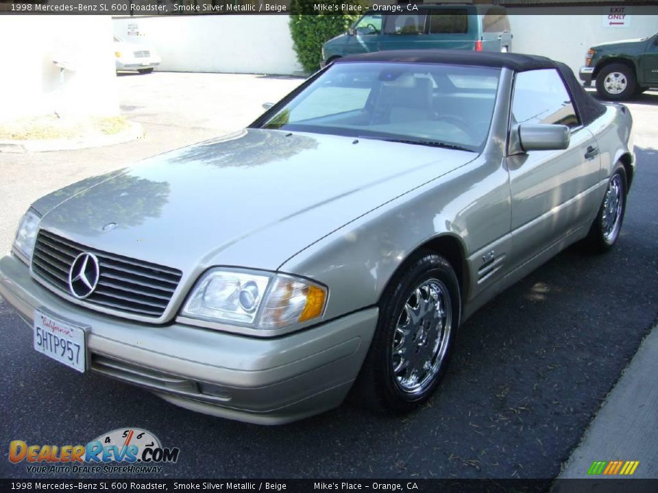 1998 Mercedes-Benz SL 600 Roadster Smoke Silver Metallic / Beige Photo #1