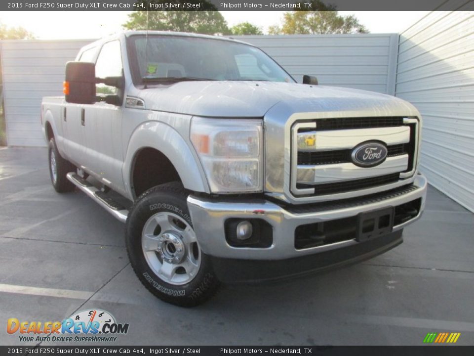 2015 Ford F250 Super Duty XLT Crew Cab 4x4 Ingot Silver / Steel Photo #2