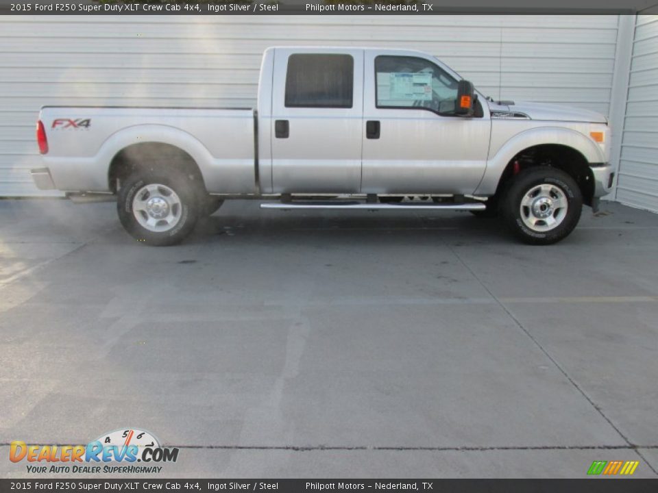 2015 Ford F250 Super Duty XLT Crew Cab 4x4 Ingot Silver / Steel Photo #3