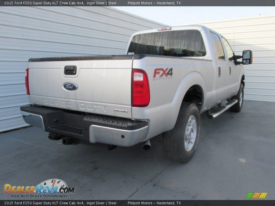 2015 Ford F250 Super Duty XLT Crew Cab 4x4 Ingot Silver / Steel Photo #4