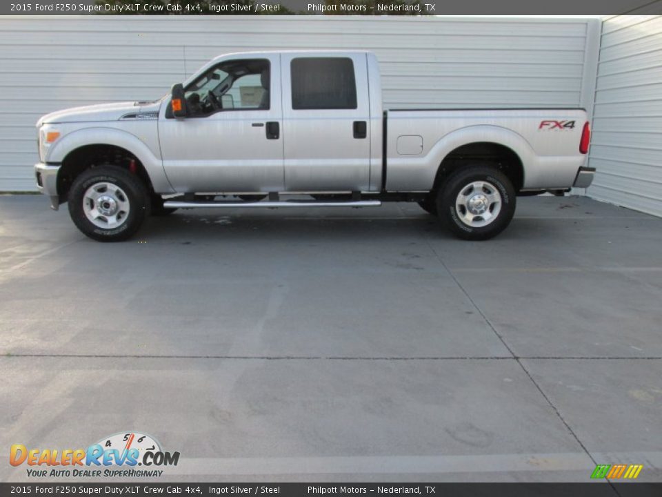 2015 Ford F250 Super Duty XLT Crew Cab 4x4 Ingot Silver / Steel Photo #6