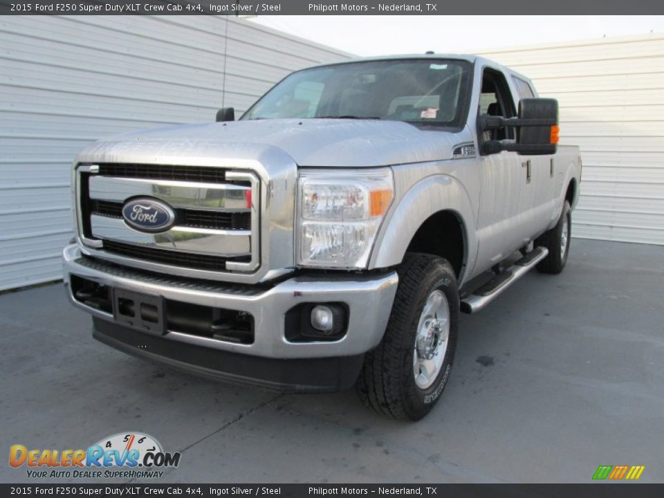 2015 Ford F250 Super Duty XLT Crew Cab 4x4 Ingot Silver / Steel Photo #7