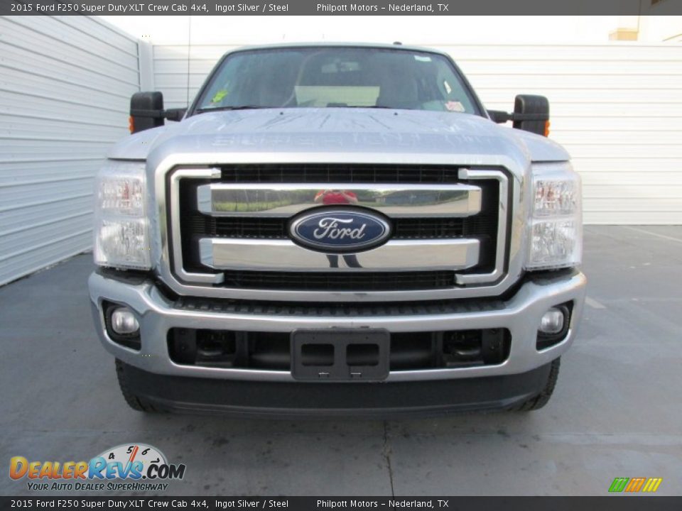 2015 Ford F250 Super Duty XLT Crew Cab 4x4 Ingot Silver / Steel Photo #8