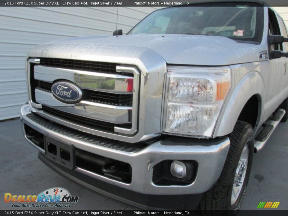2015 Ford F250 Super Duty XLT Crew Cab 4x4 Ingot Silver / Steel Photo #10