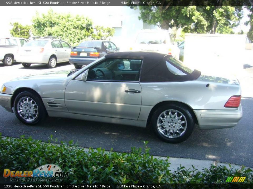 1998 Mercedes-Benz SL 600 Roadster Smoke Silver Metallic / Beige Photo #2