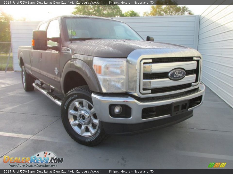 2015 Ford F350 Super Duty Lariat Crew Cab 4x4 Caribou / Adobe Photo #2