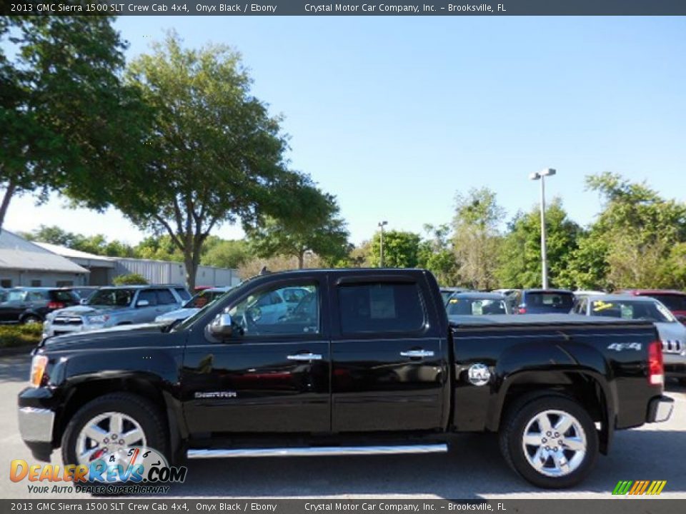 2013 GMC Sierra 1500 SLT Crew Cab 4x4 Onyx Black / Ebony Photo #2