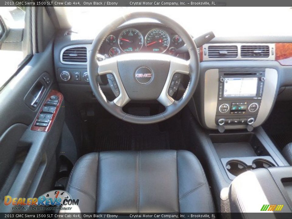 2013 GMC Sierra 1500 SLT Crew Cab 4x4 Onyx Black / Ebony Photo #6