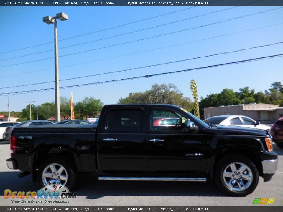 2013 GMC Sierra 1500 SLT Crew Cab 4x4 Onyx Black / Ebony Photo #9