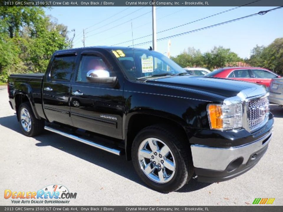 2013 GMC Sierra 1500 SLT Crew Cab 4x4 Onyx Black / Ebony Photo #10