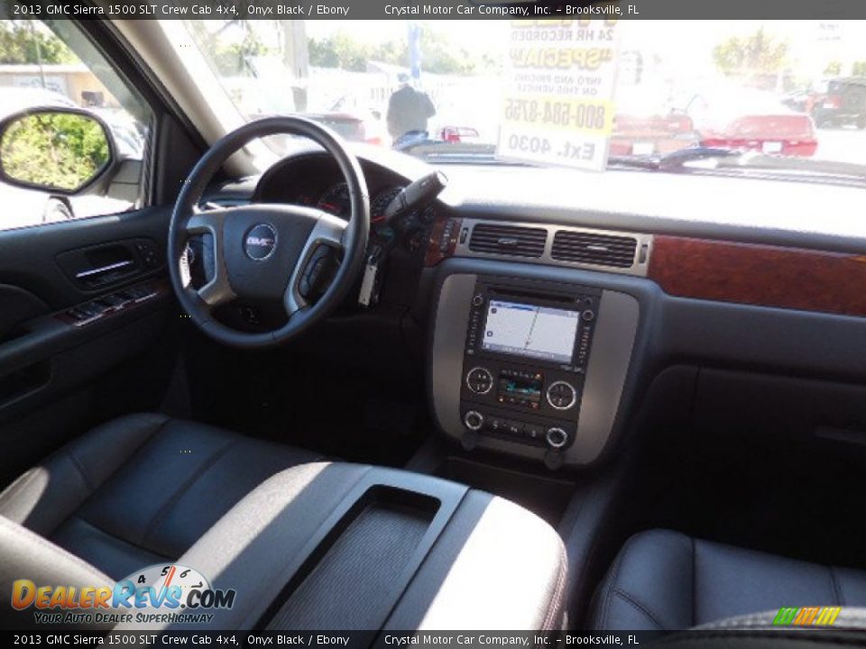 2013 GMC Sierra 1500 SLT Crew Cab 4x4 Onyx Black / Ebony Photo #11
