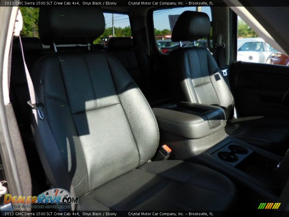 2013 GMC Sierra 1500 SLT Crew Cab 4x4 Onyx Black / Ebony Photo #12