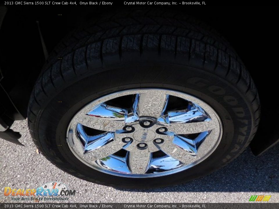2013 GMC Sierra 1500 SLT Crew Cab 4x4 Onyx Black / Ebony Photo #14