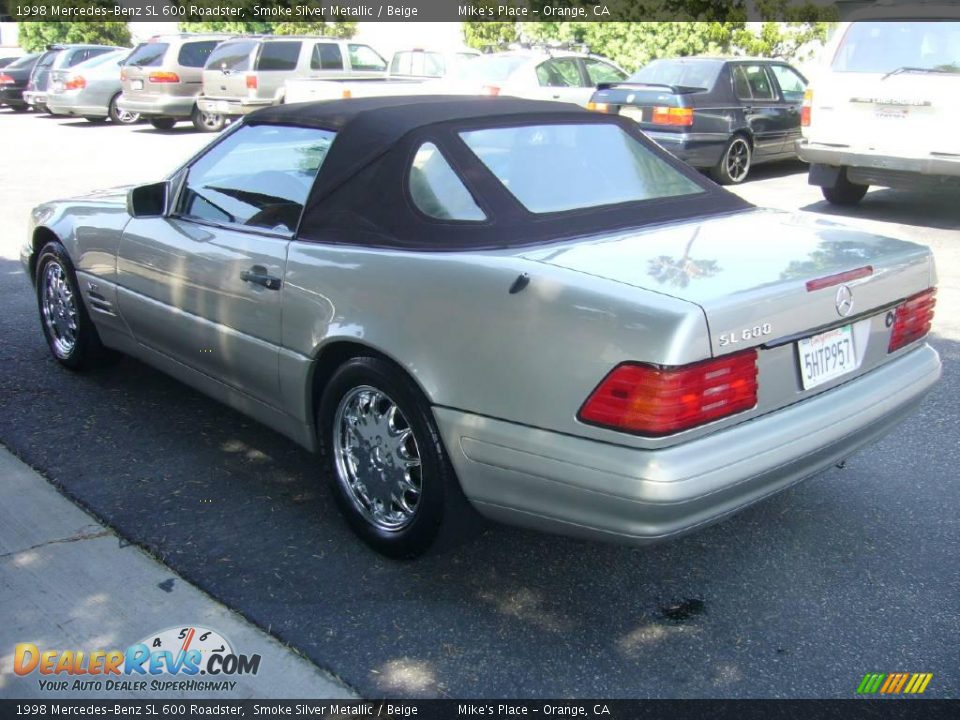 1998 Mercedes-Benz SL 600 Roadster Smoke Silver Metallic / Beige Photo #3