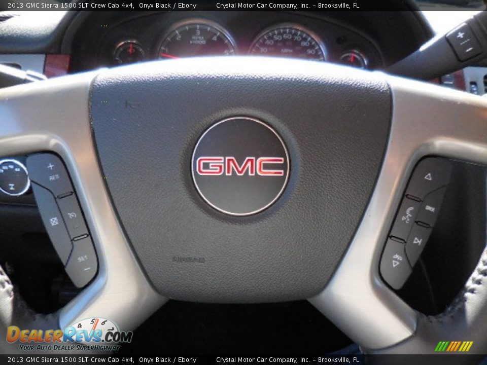 2013 GMC Sierra 1500 SLT Crew Cab 4x4 Onyx Black / Ebony Photo #21