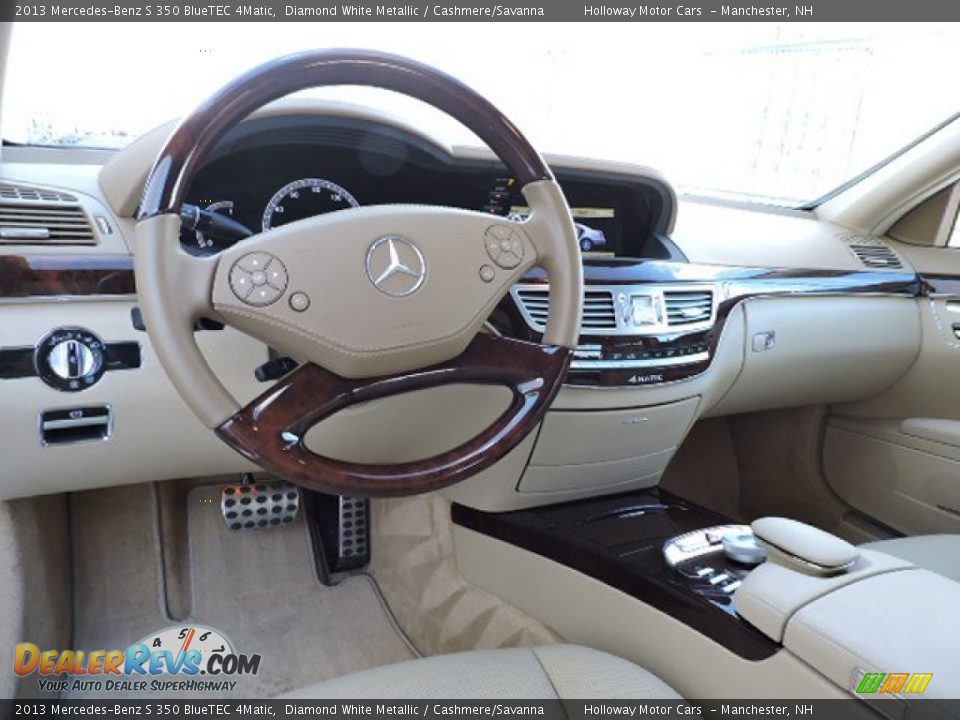2013 Mercedes-Benz S 350 BlueTEC 4Matic Diamond White Metallic / Cashmere/Savanna Photo #8