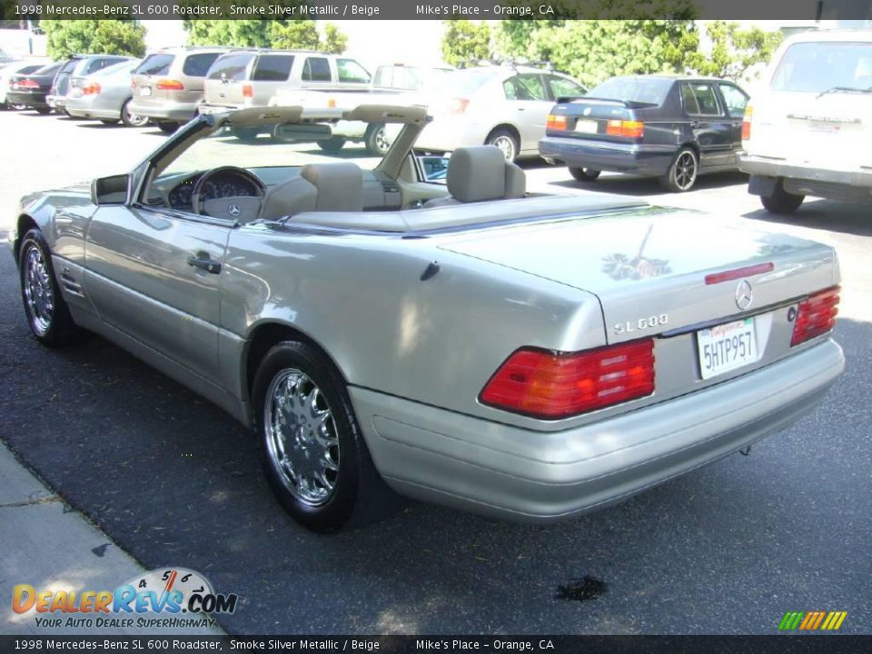 1998 Mercedes-Benz SL 600 Roadster Smoke Silver Metallic / Beige Photo #18