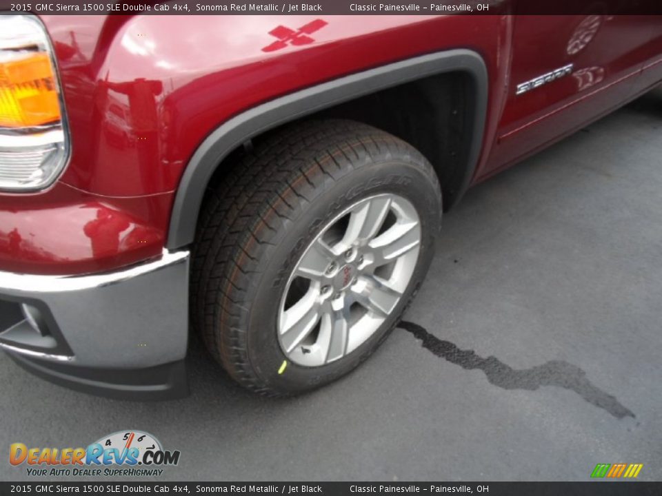 2015 GMC Sierra 1500 SLE Double Cab 4x4 Sonoma Red Metallic / Jet Black Photo #3
