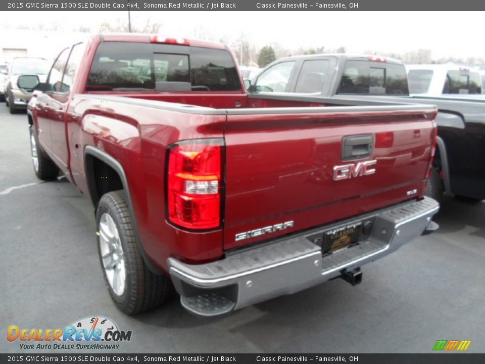 2015 GMC Sierra 1500 SLE Double Cab 4x4 Sonoma Red Metallic / Jet Black Photo #6