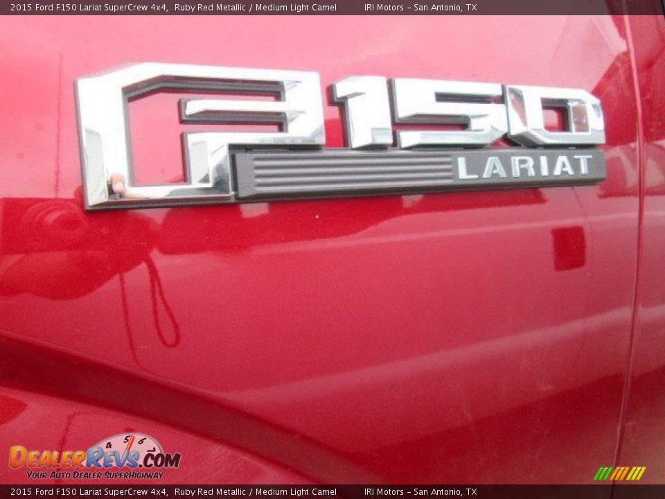 2015 Ford F150 Lariat SuperCrew 4x4 Ruby Red Metallic / Medium Light Camel Photo #5